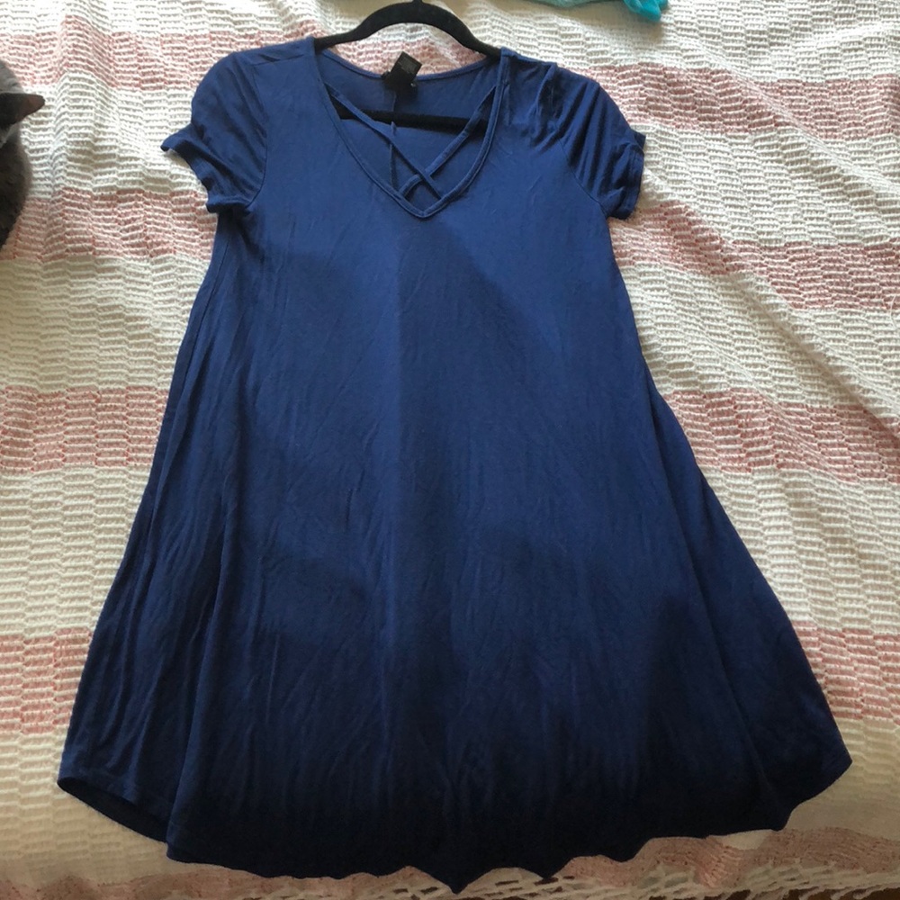 Navy blue t-shirt dress